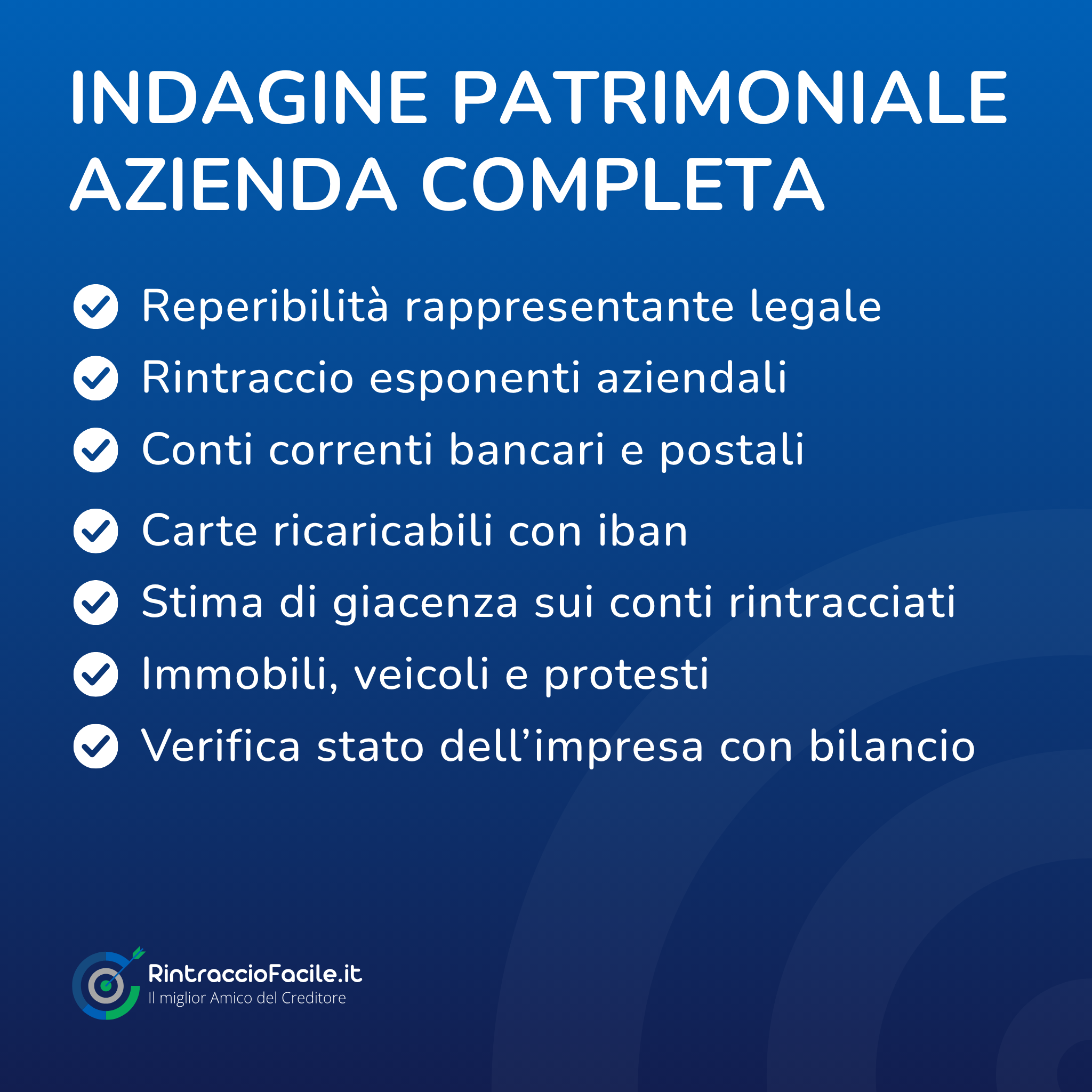 Indagine Patrimoniale Azienda Completa