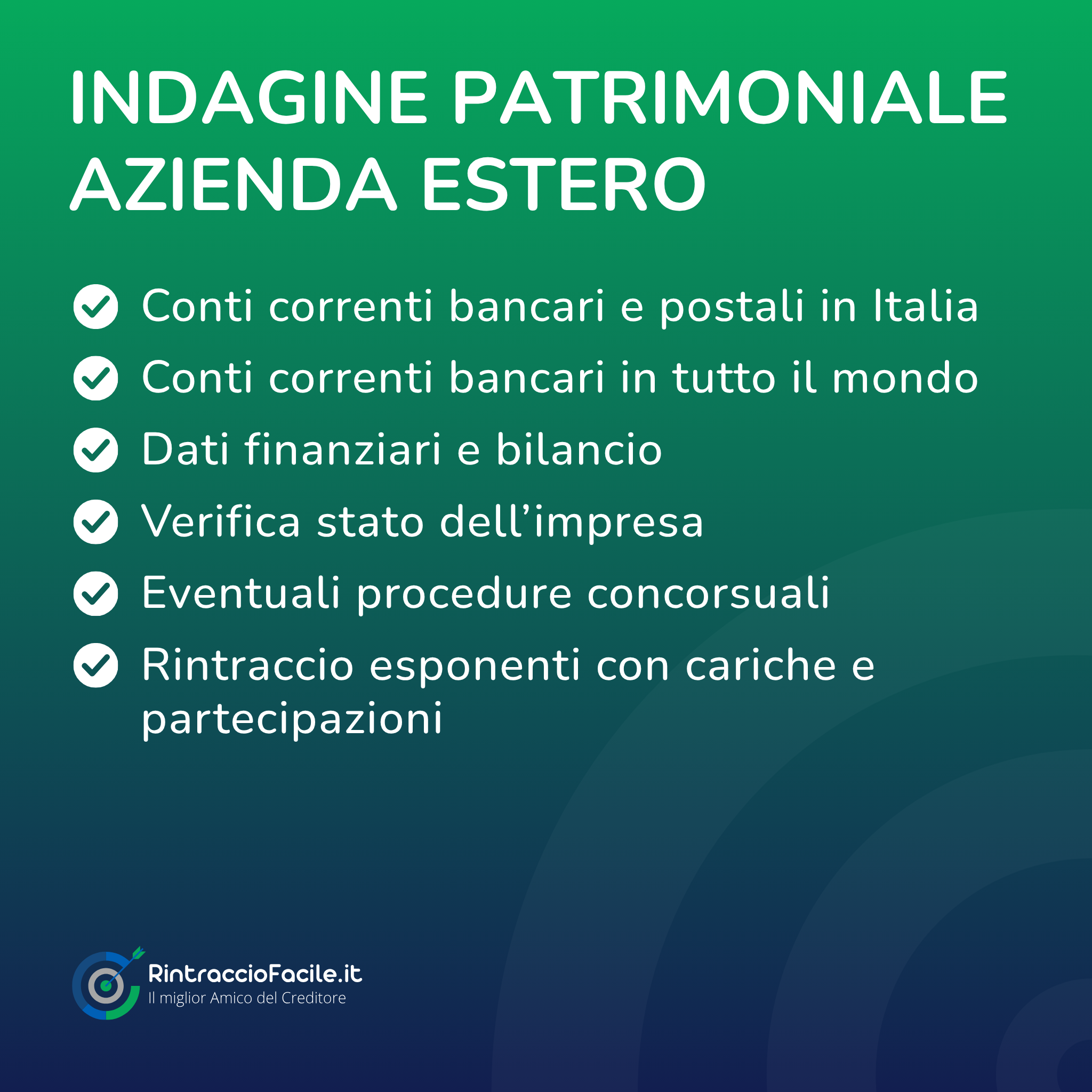 Indagine Patrimoniale Azienda Estero