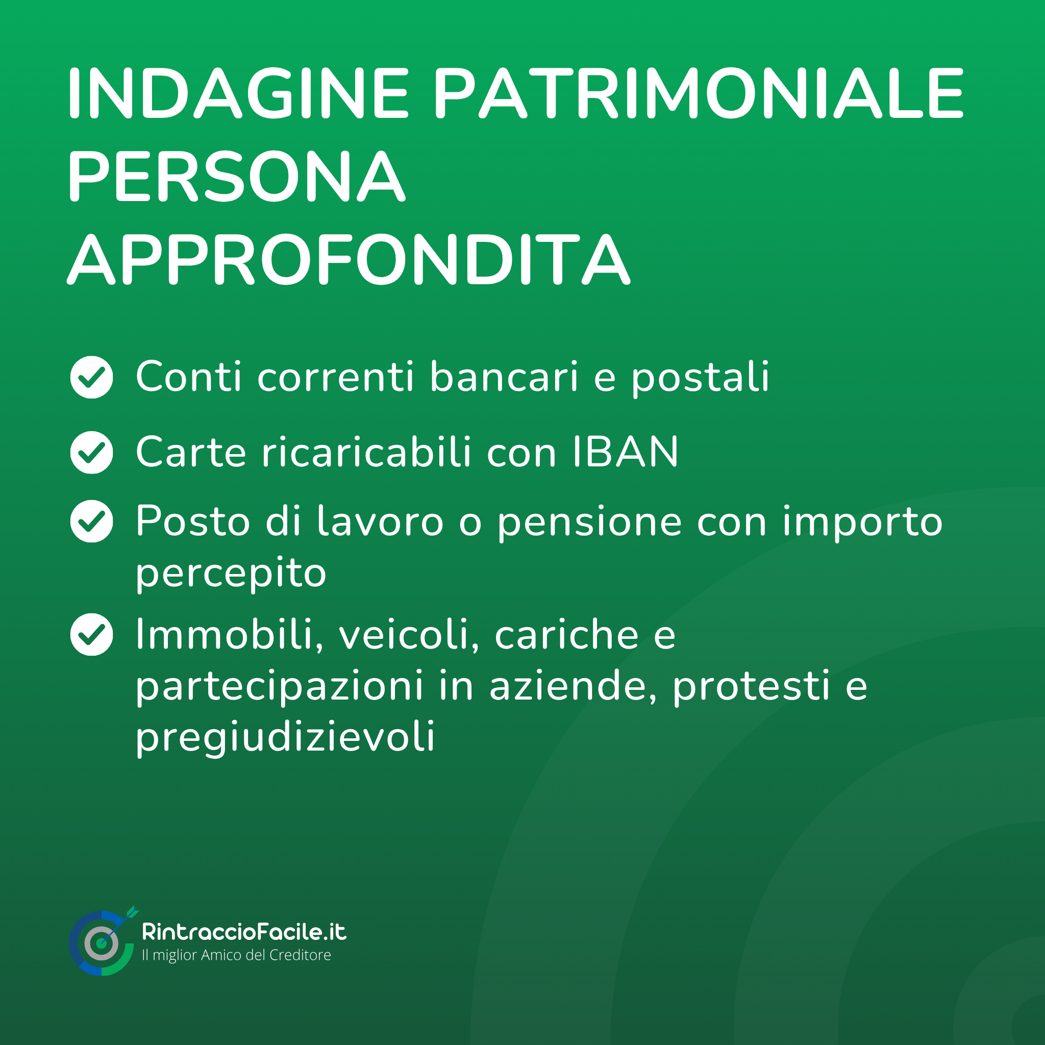Indagine Patrimoniale Persona Approfondita