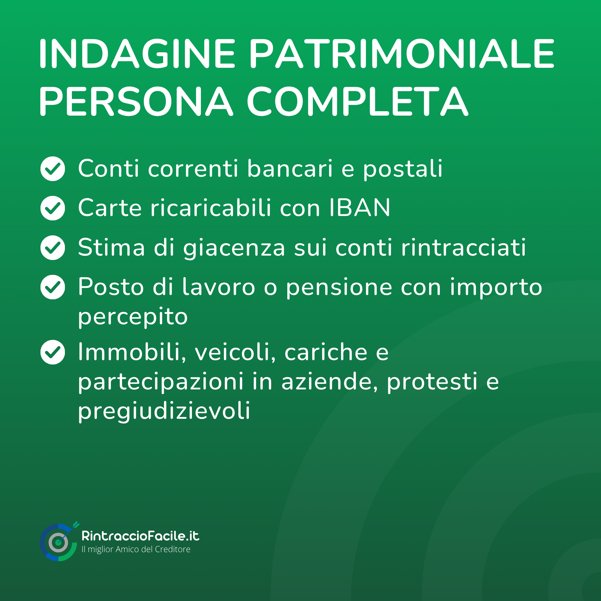 Indagine Patrimoniale Persona Completa