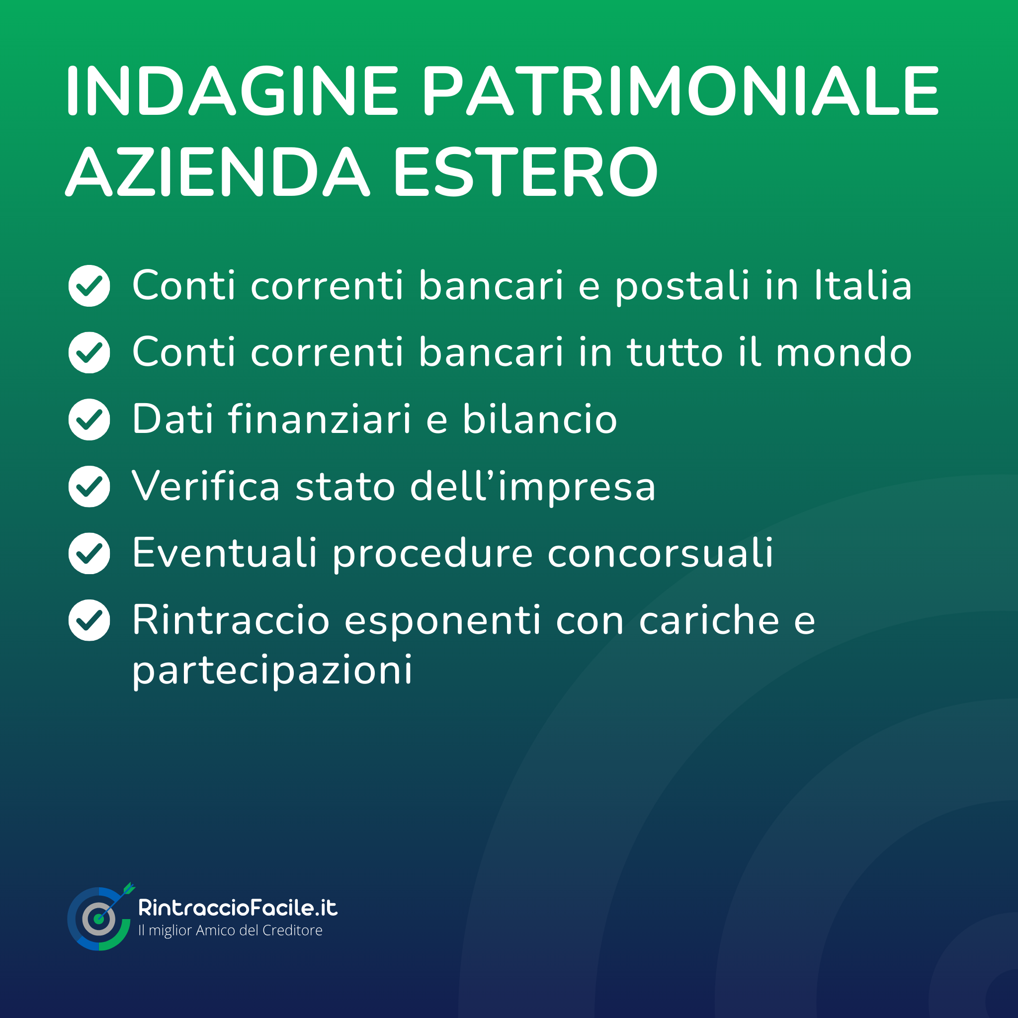Indagine Patrimoniale Azienda Estero