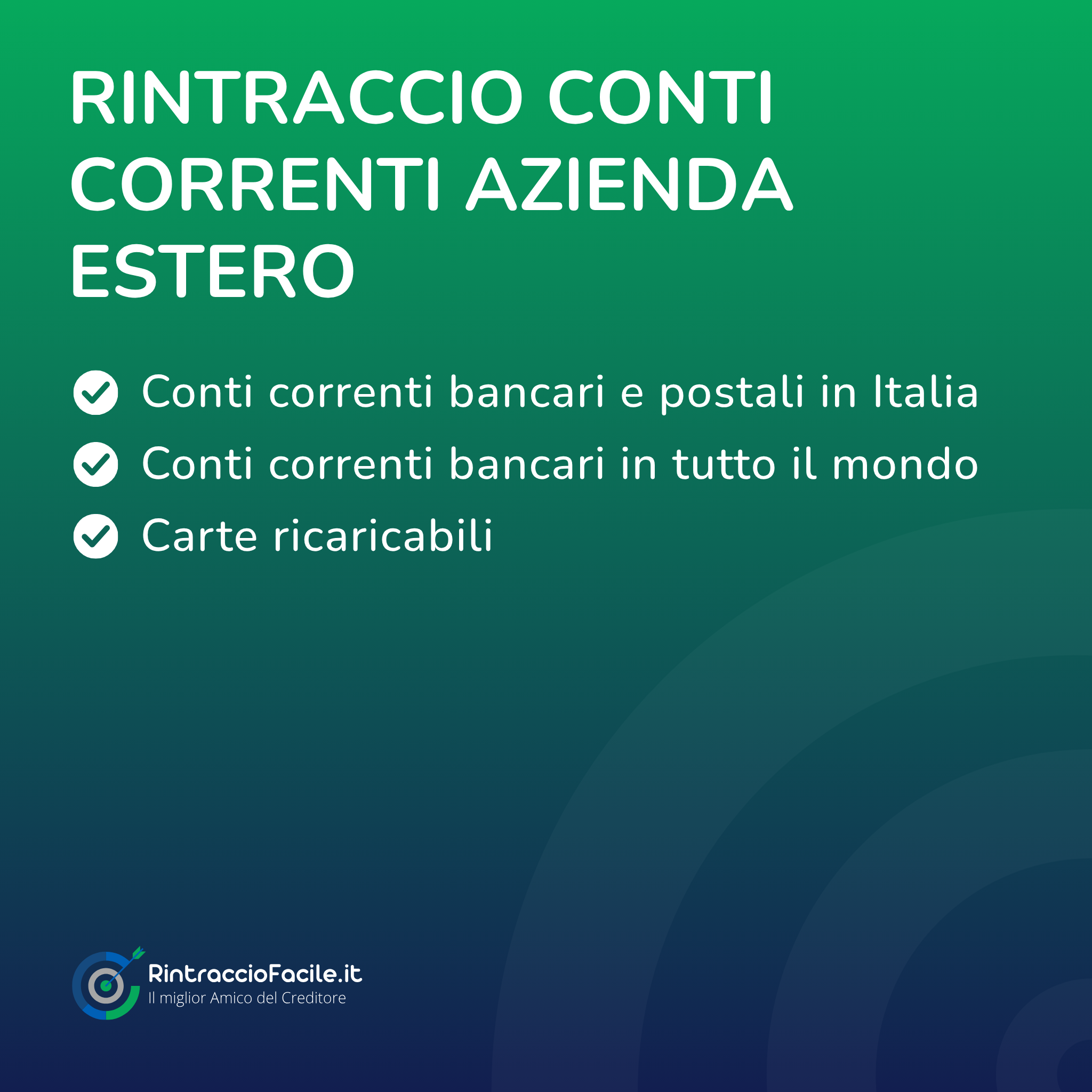 Rintraccio Conti Correnti Azienda Estero