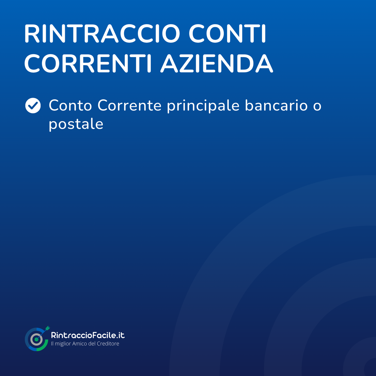 Rintraccio Conti Correnti Azienda