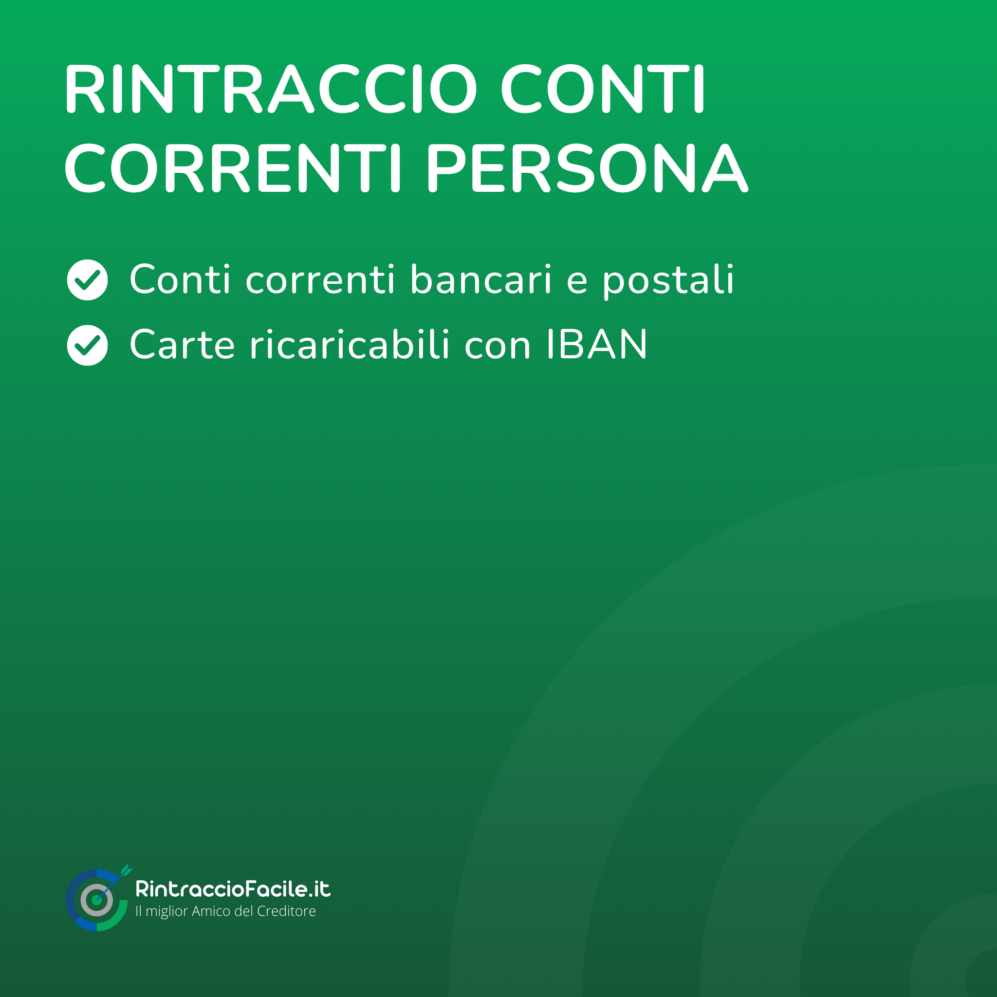 Rintraccio Conti Correnti Persona