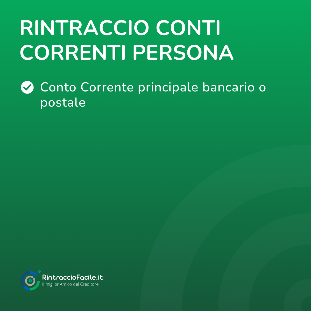 Rintraccio Conti Correnti Persona